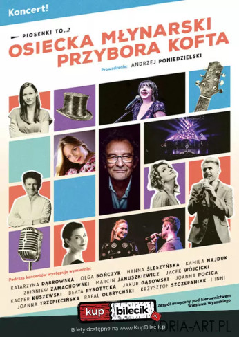 Poznań Wydarzenie Koncert Piosenki to...? - koncert Osiecka, Młynarski, Przybora, Kofta. Prowadzenie: A. Poniedzielski