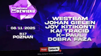 Poznań Wydarzenie Koncert Westbam | Johan Gielen | Joy Kitikonti | Kai Tracid | K-Paul | Dobra Faza | Miqro