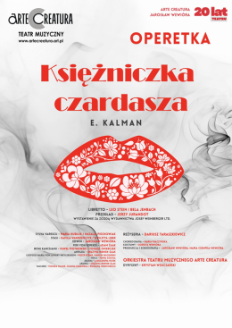 Poznań Wydarzenie Spektakl Księżniczka czardasza - Arte Creatura Teatr Muzyczny
