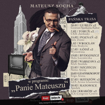 Poznań Wydarzenie Stand-up II TERMIN! Poznań: Mateusz Socha z premierowymi koncertami programu "Panie Mateuszu"
