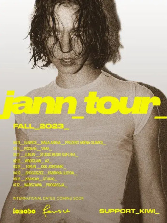 Poznań Wydarzenie Koncert Jann Tour Fall 2023