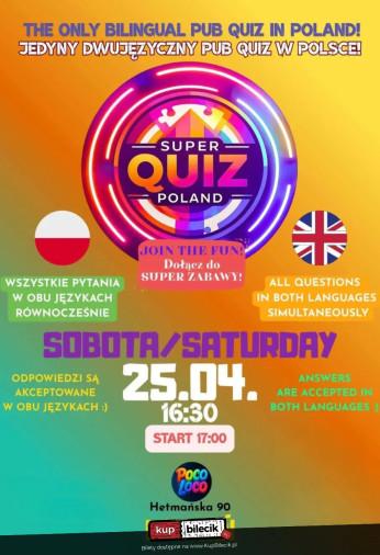 Poznań Wydarzenie Inne wydarzenie Super Quiz Poland - Jedyny dwujęzyczny Pub Quiz w Polsce!